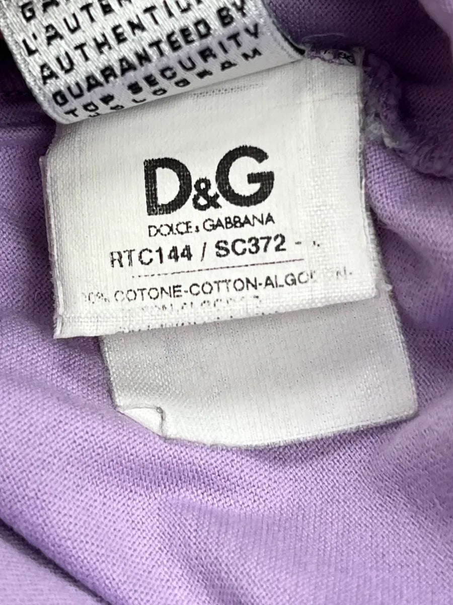 2000s Dolce & Gabbana Light Purple Sheriff Badge T-Shirt AGYSXarp 10