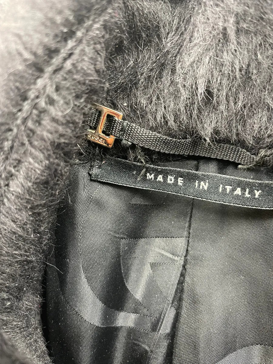 AW2004 Gucci Dark Grey Alpaca Wool Belted Coat by Tom Ford umeAGWfr 14