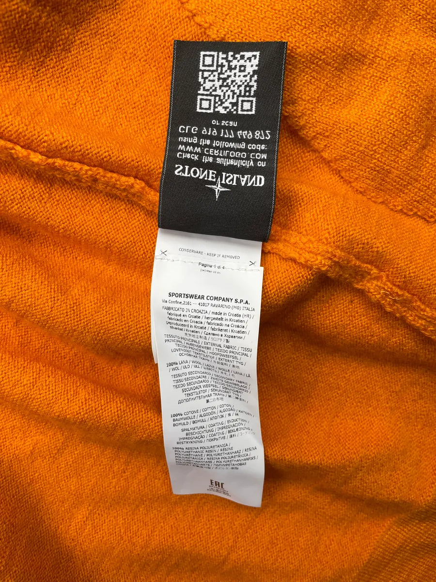 Stone Island Orange Compass Logo Contrast Hood Light Jacket IYRzShiw 11