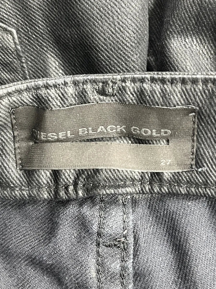 Diesel Black Waxed Coated Skinny Jeans POBWXNti 11
