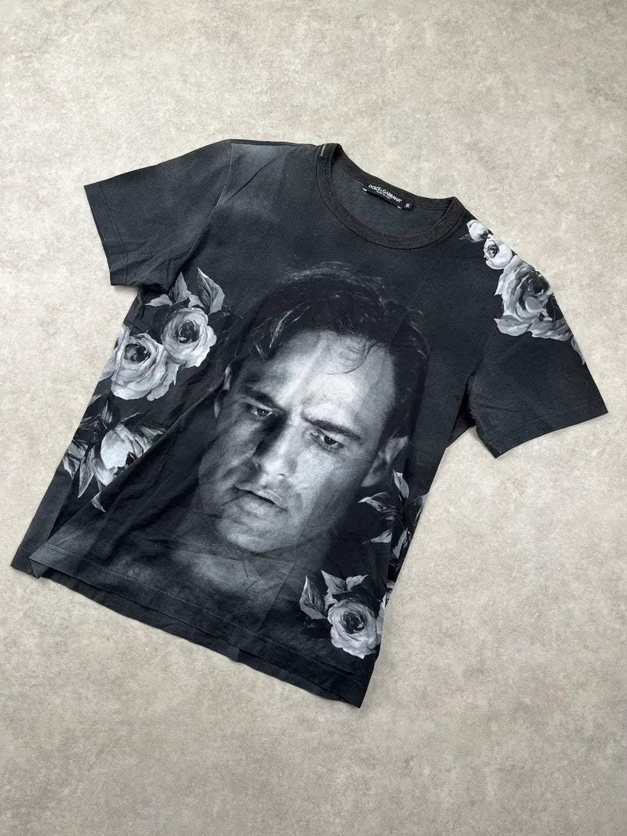 2010s Dolce & Gabbana Black Portrait T-Shirt mdrNvDfO 4