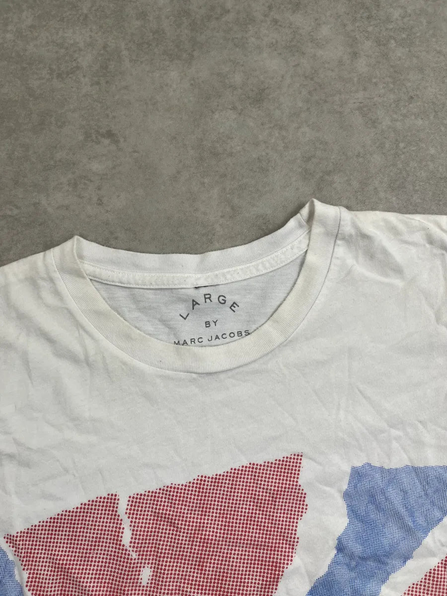 Marc Jacobs White Union Jack Logo T-Shirt fZjlibZD 5
