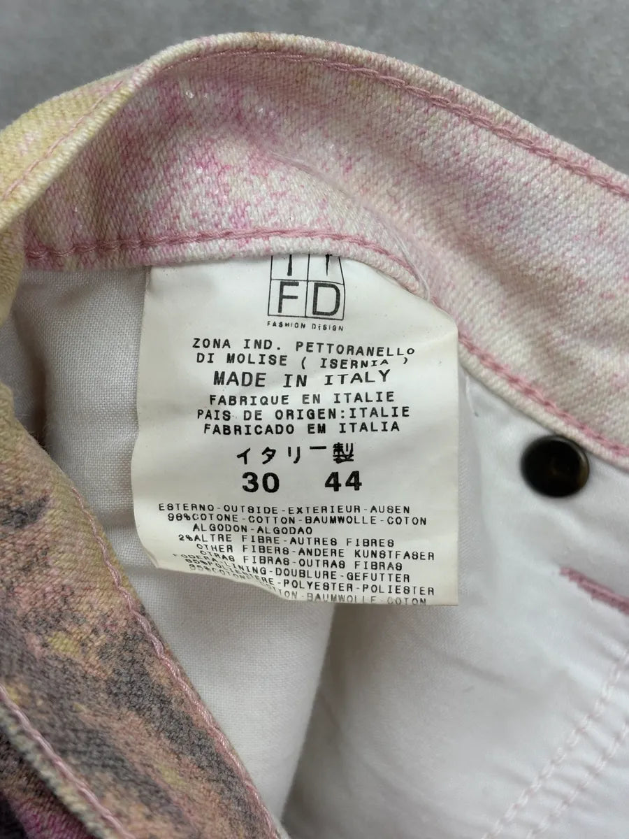 2000s Cavalli Pink Snake Effect Pants jcaQkoIm 14