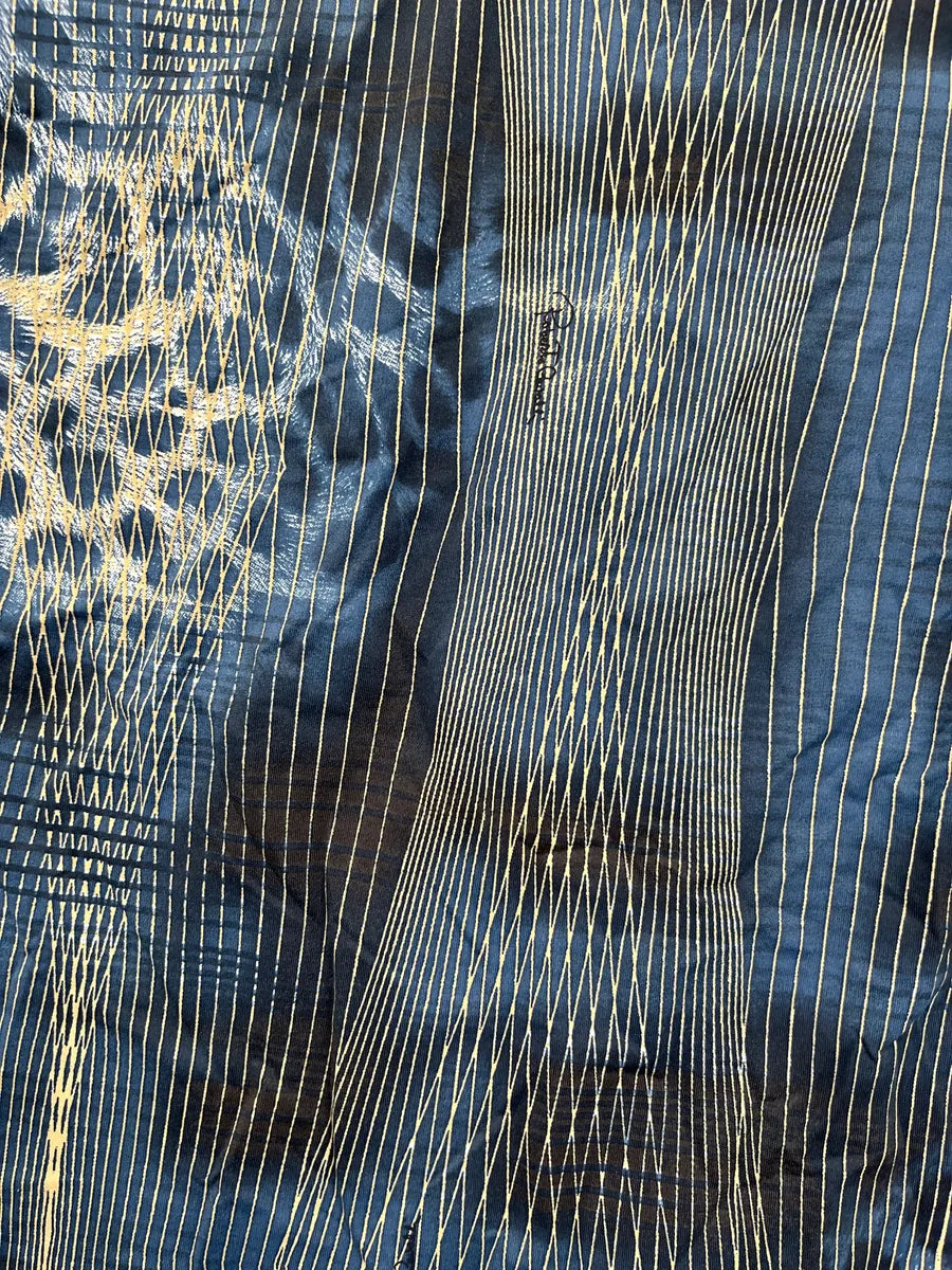 2000s Roberto Cavalli Underwear Blue Abstract Stripes Leopard T-Shirt HiTtOZpb 7