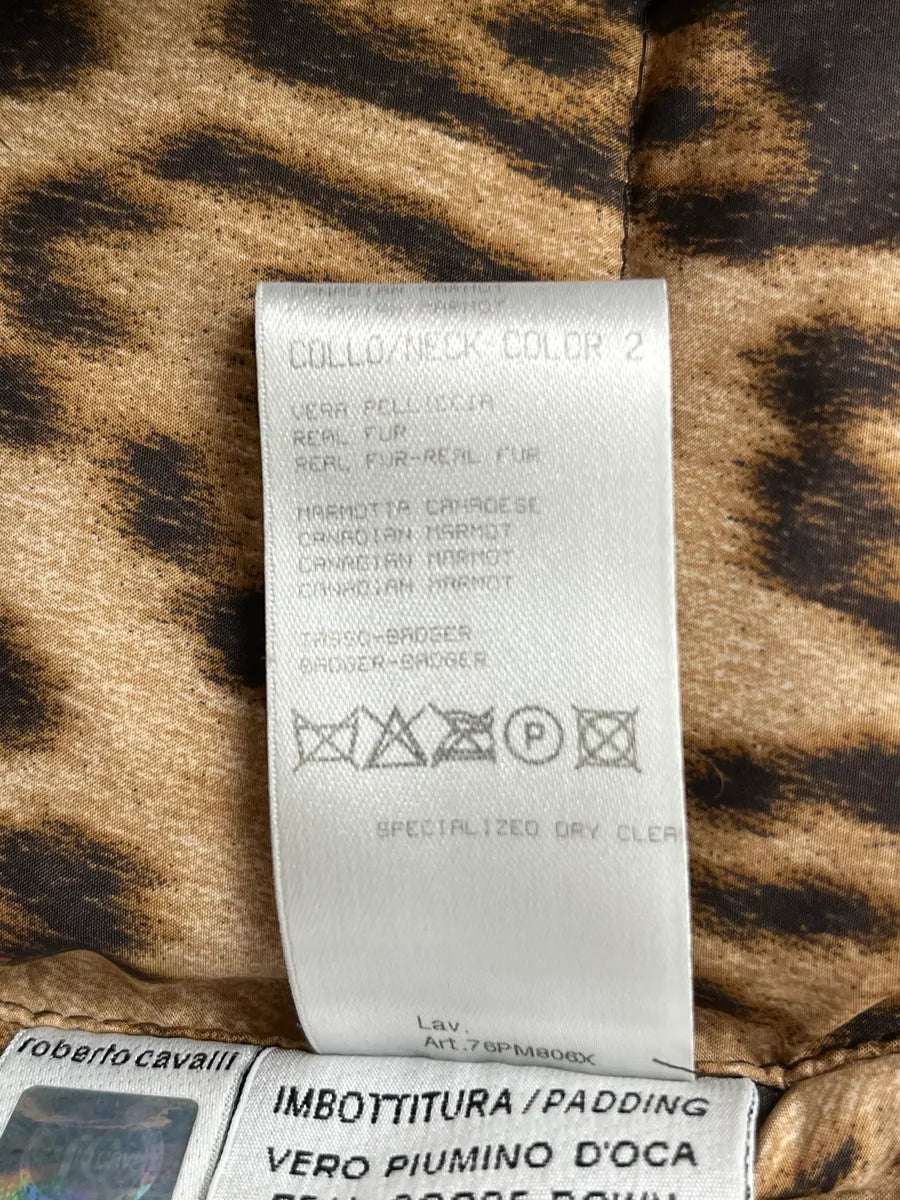 AW2001 Roberto Cavalli Black Fur Leopard Coat KmriQlVI 9