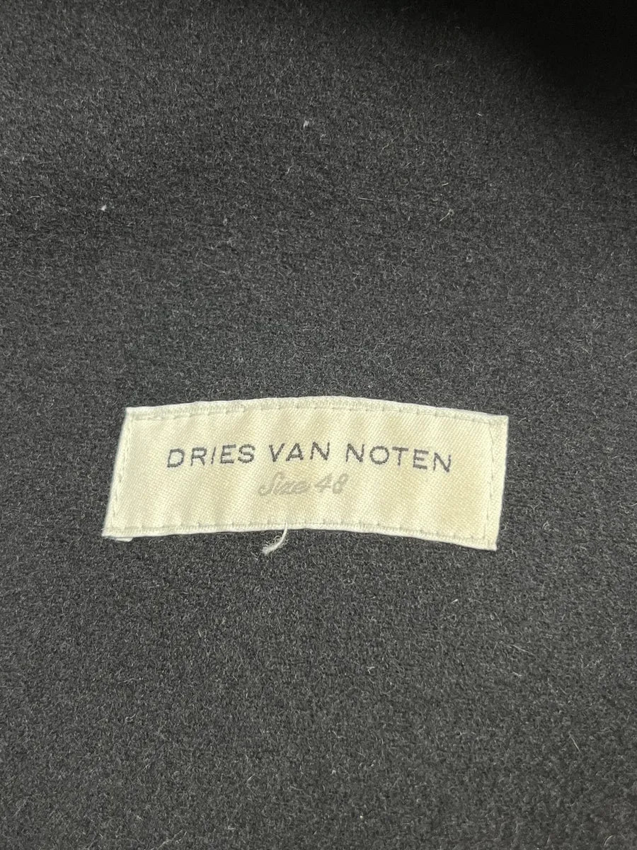 Dries Van Noten Black Wool Epaulette Military Light Jacket jtpzcAbO 10