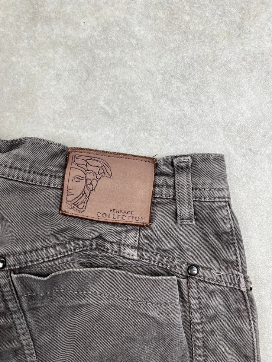AW2011 Versace Grey Denim Medusa Hardware Jeans QUlGOKgJ 9