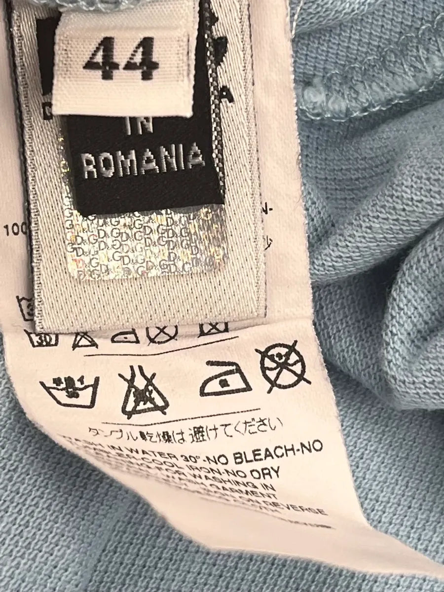 SS2007 Dolce & Gabbana Light Blue Logo Polo jvbkyCrN 11