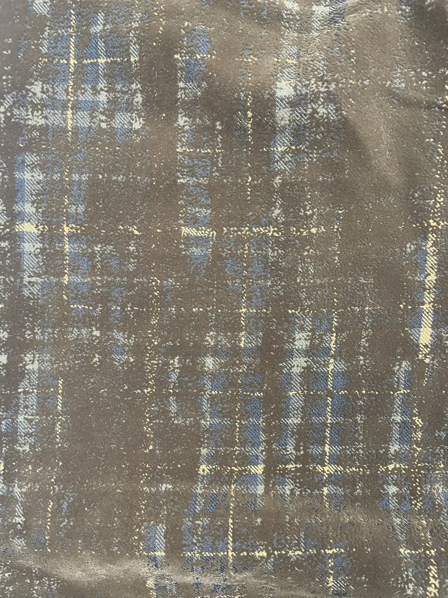 1990s Jean Paul Gaultier Brown Velvet Abstract Plaid Pants kXXnwlIU 9