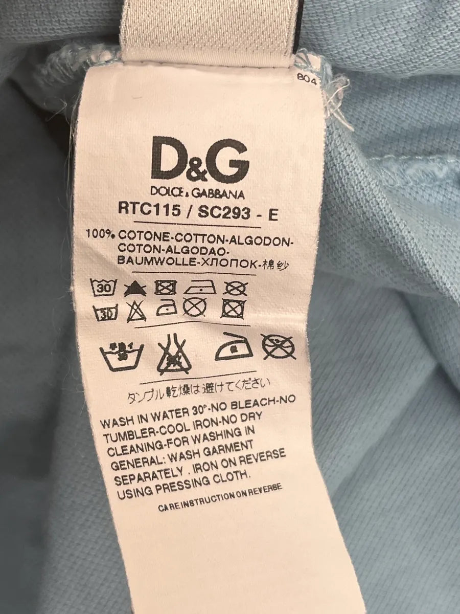 SS2007 Dolce & Gabbana Light Blue Logo Polo jvbkyCrN 10
