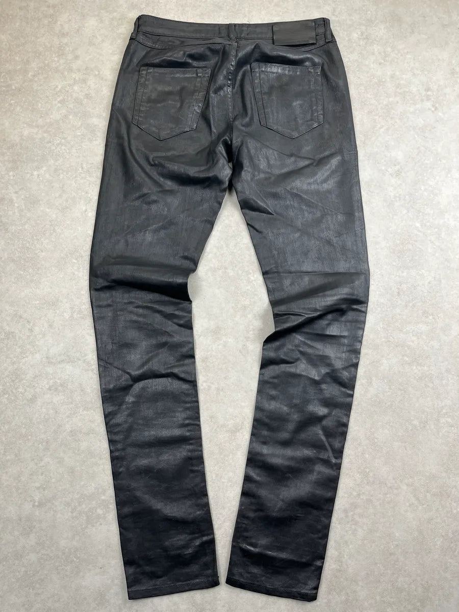Diesel Black Waxed Coated Skinny Jeans POBWXNti 4