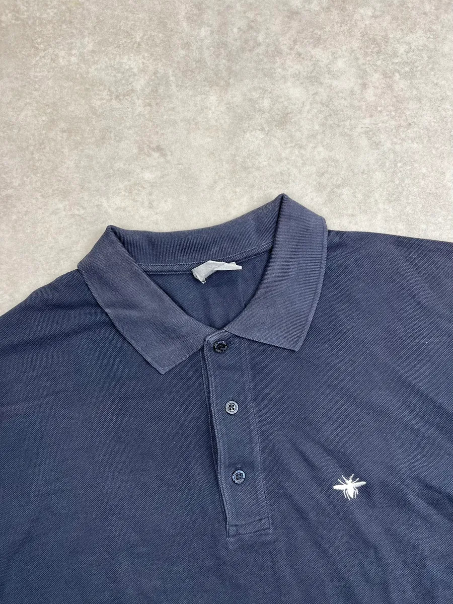 Dior Navy Bee Embroidered Piqué Polo DSNFeGyW 4