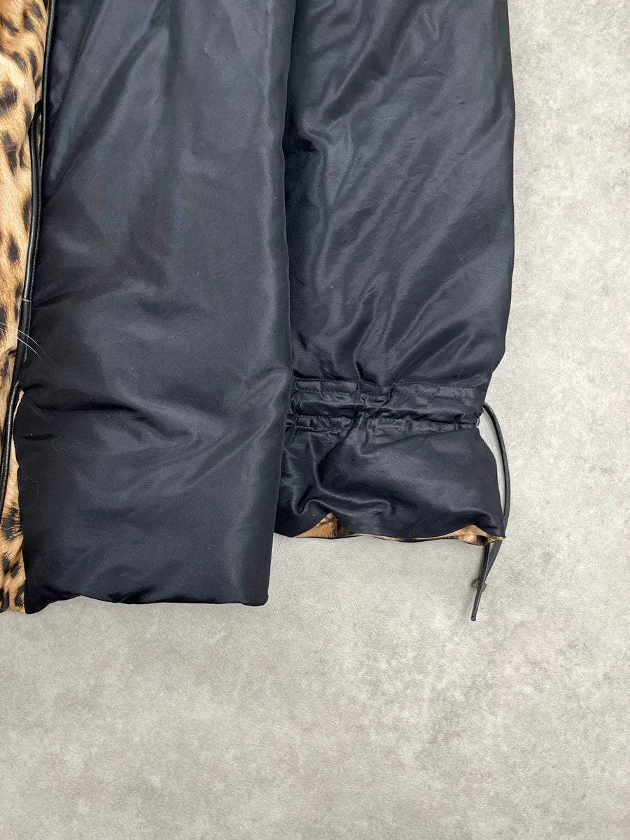 AW2001 Roberto Cavalli Black Fur Leopard Coat KmriQlVI 8