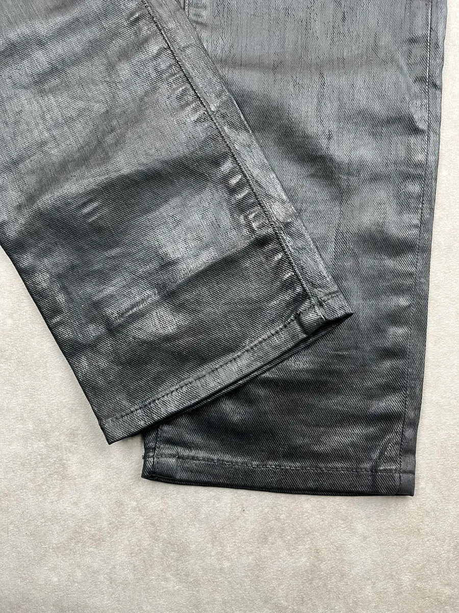 Diesel Black Waxed Coated Skinny Jeans POBWXNti 7