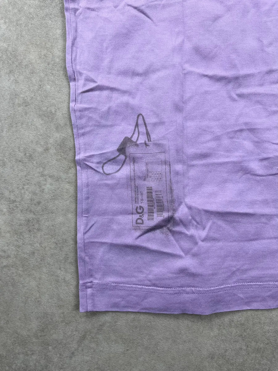 2000s Dolce & Gabbana Light Purple Sheriff Badge T-Shirt AGYSXarp 5