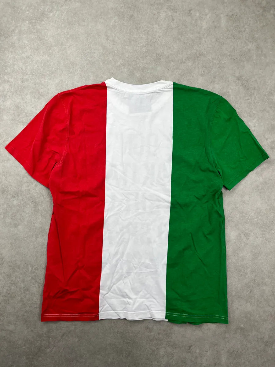 AW2014 Moschino Italian Flag Slogan T-Shirt WmWIZern 3