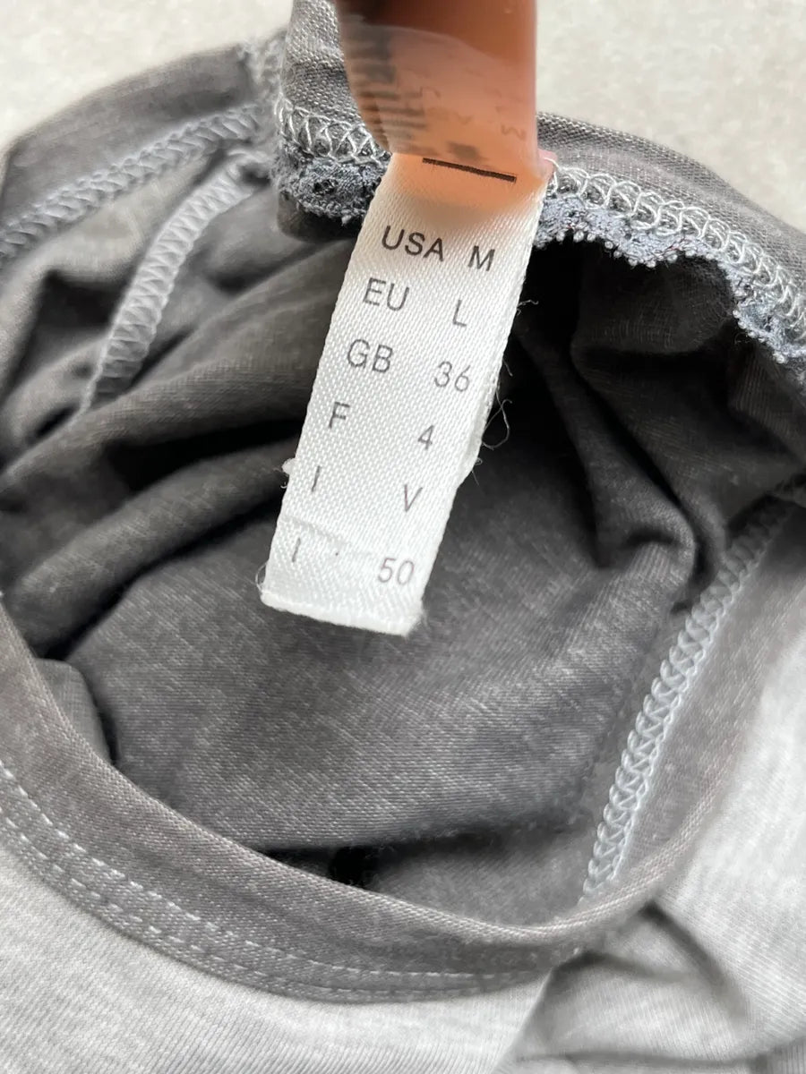 John Galliano Light Grey Vertical Logo Contrast Trim T-Shirt rOYLZHmi 10