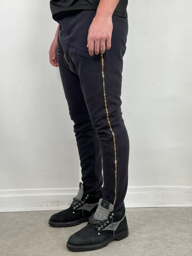Pierre Balmain Asymmetrical Zip Navy Joggers nTvEHfu 2