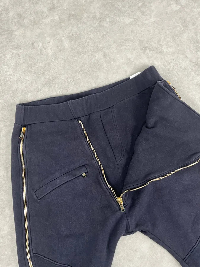 Pierre Balmain Asymmetrical Zip Navy Joggers nTvEHfu 6