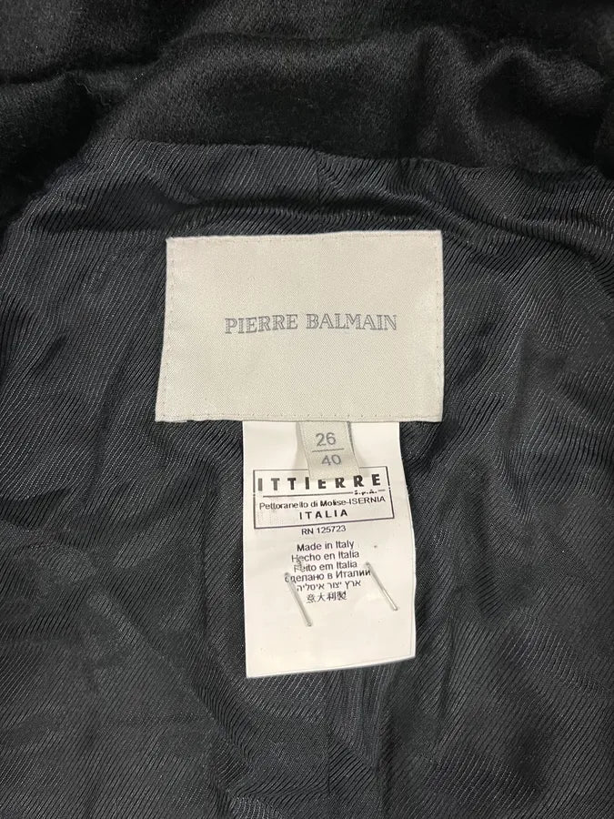 Pierre Balmain Black Asymmetrical Fringe Cowboy Jacket (M) nYcqLyd 7