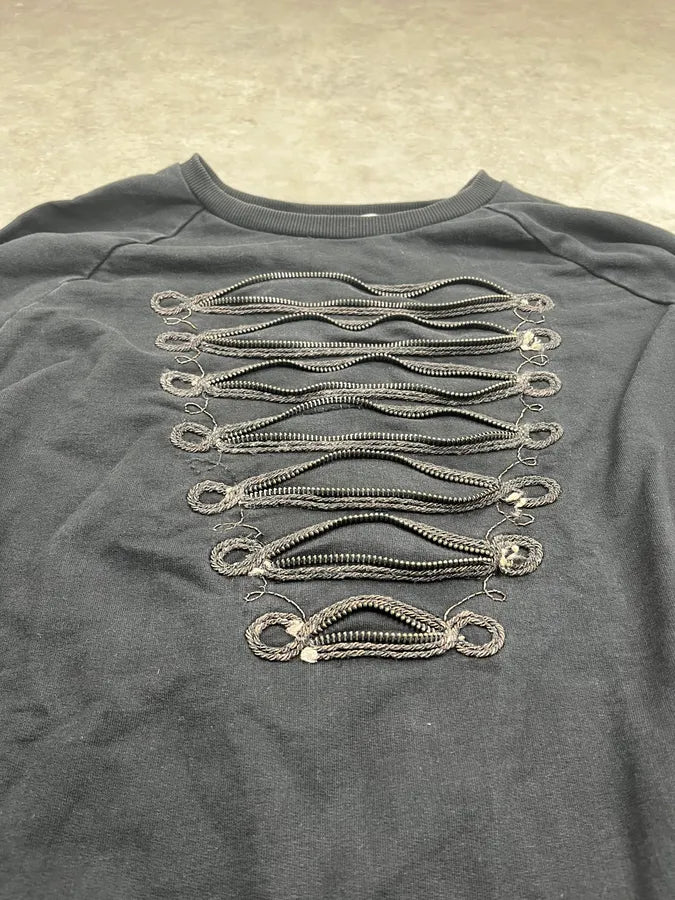 2010s Pierre Balmain Black Chain-Link Embellished Sweater DNXlQpT 8