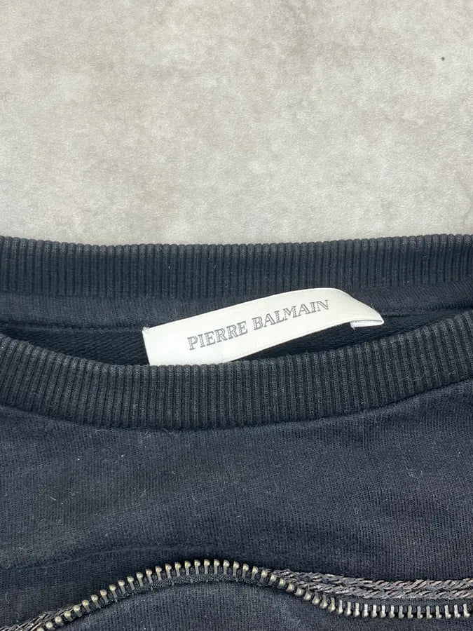 2010s Pierre Balmain Black Chain-Link Embellished Sweater DNXlQpT 5