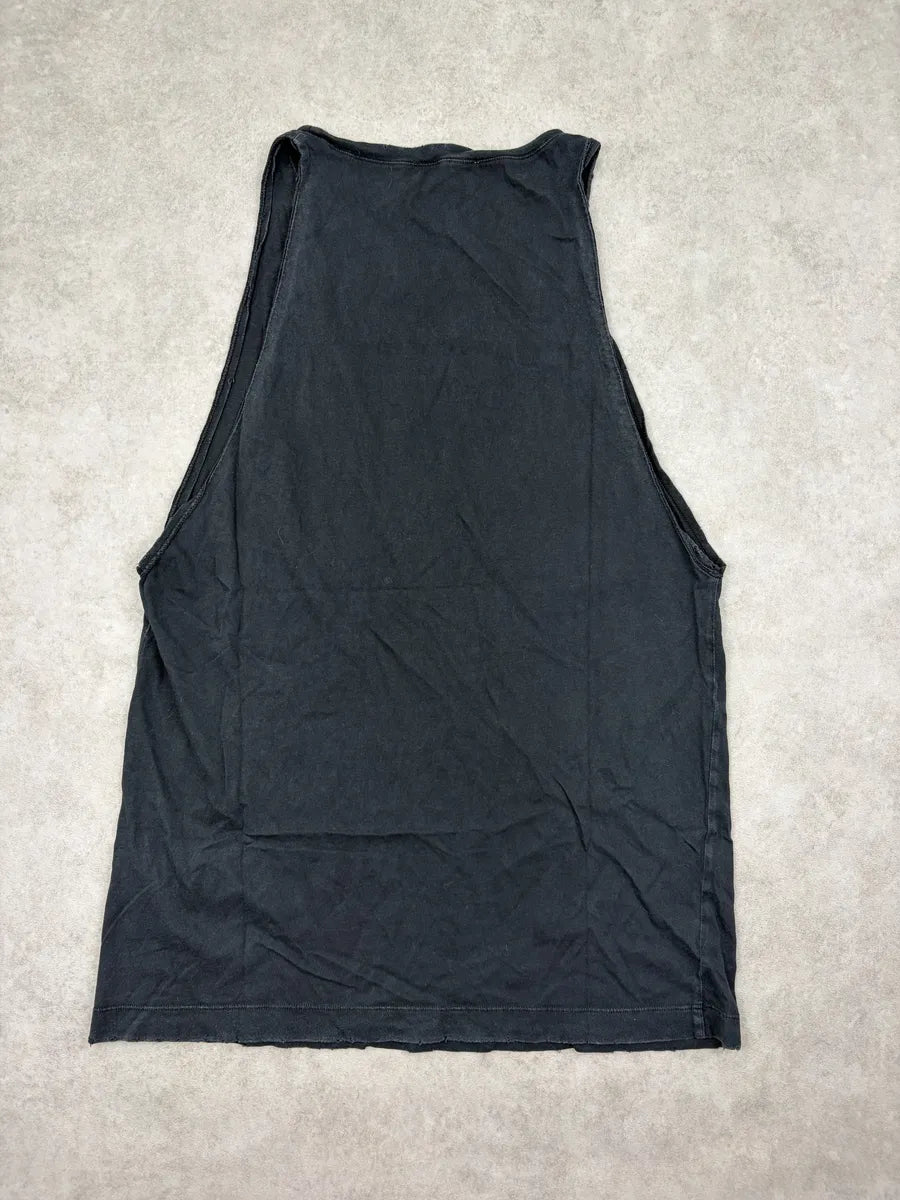 SS2012 Pierre Balmain Black Faded Royal Tank Top aFYhKeE 6