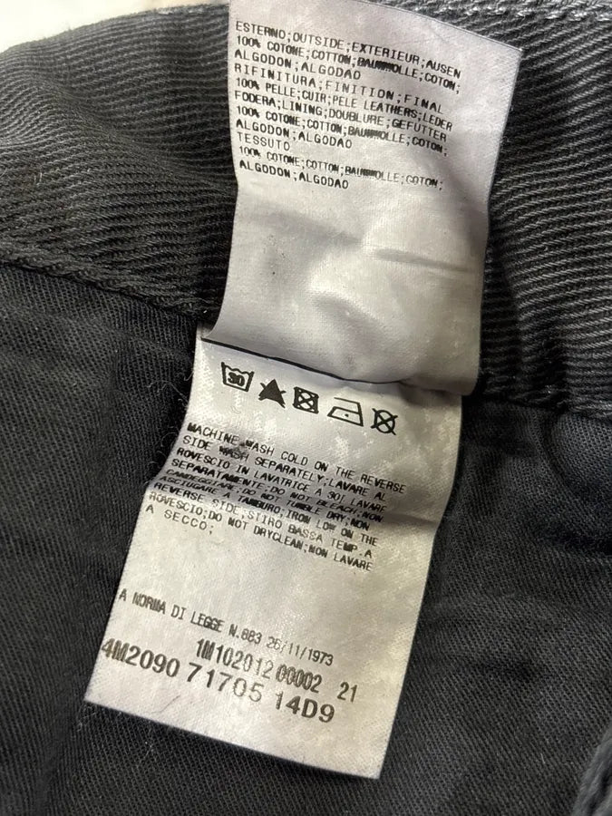Pierre Balmain Leather Knee Panels Black Biker Jeans  FYmTwNK 12