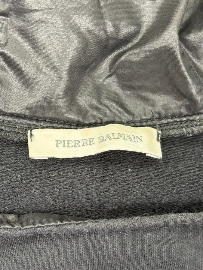 Pierre Balmain Black Front Zips Hooded Biker Vest MoXfGOC 8