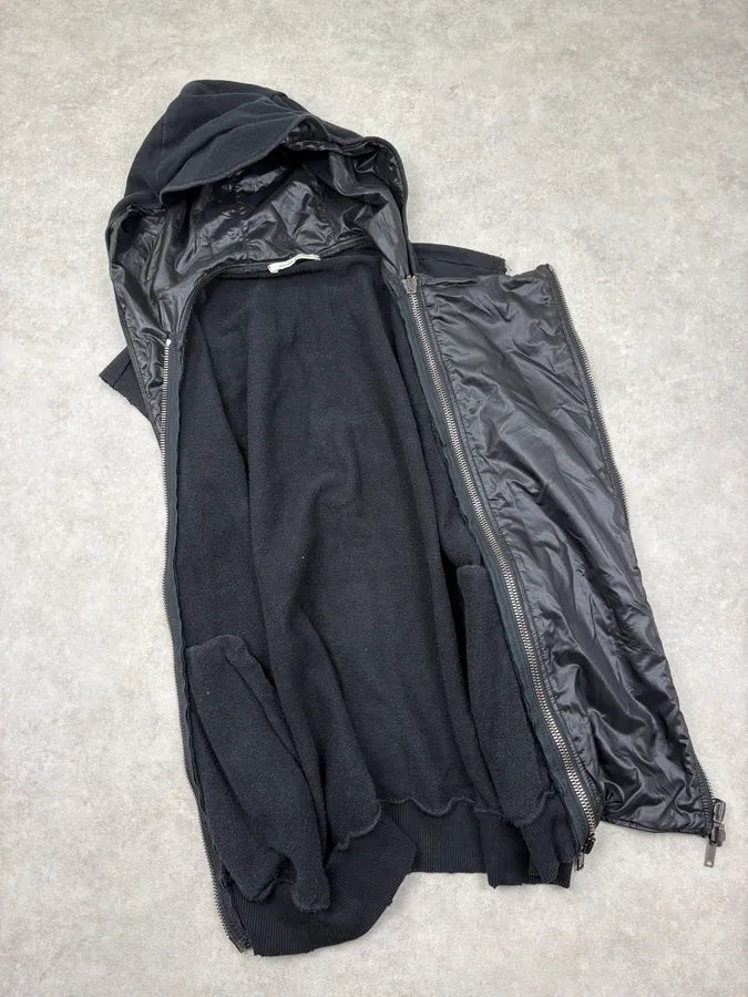 Pierre Balmain Black Front Zips Hooded Biker Vest MoXfGOC 6