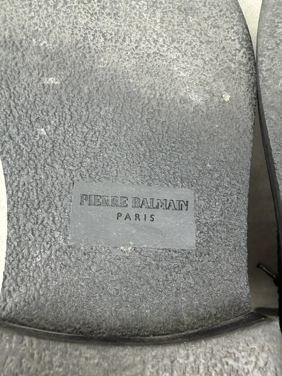 2010s Pierre Balmain Black Python Effect Leather Side Zip Boots fjIfsXq 7