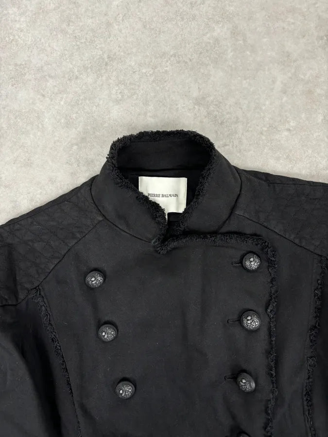 Pierre Balmain Black Double-Breasted Officer Napoleon Jacket REZjpol 3