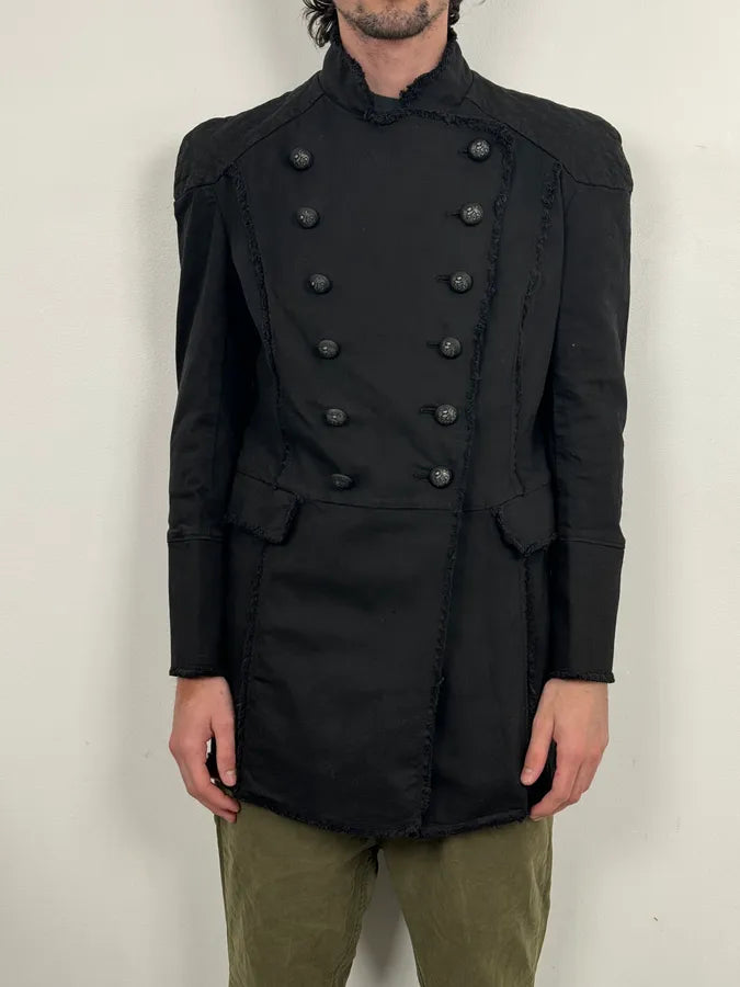 Pierre Balmain Black Double-Breasted Officer Napoleon Jacket REZjpol 1