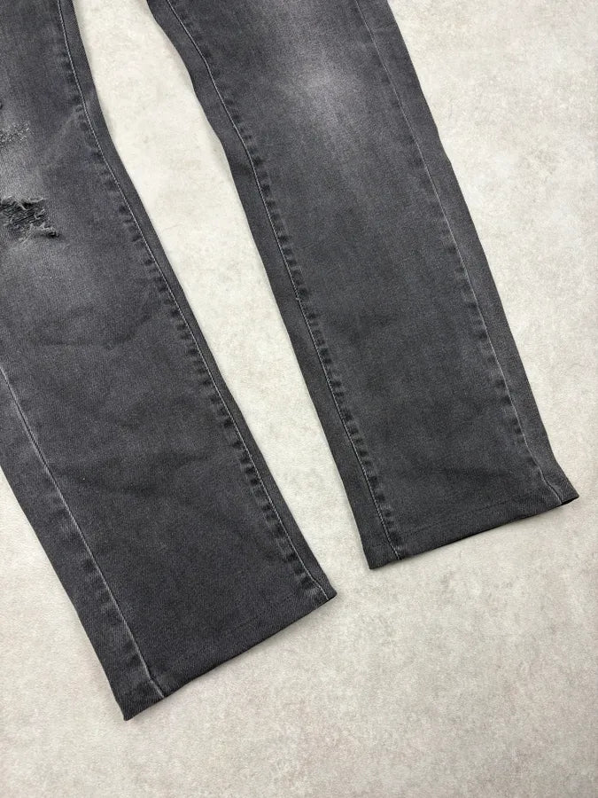 2000s Pierre Balmain Faded Grey Biker Denim Jeans  lCswAkD 7