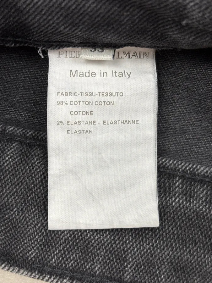 2000s Pierre Balmain Faded Grey Biker Denim Jeans  lCswAkD 13