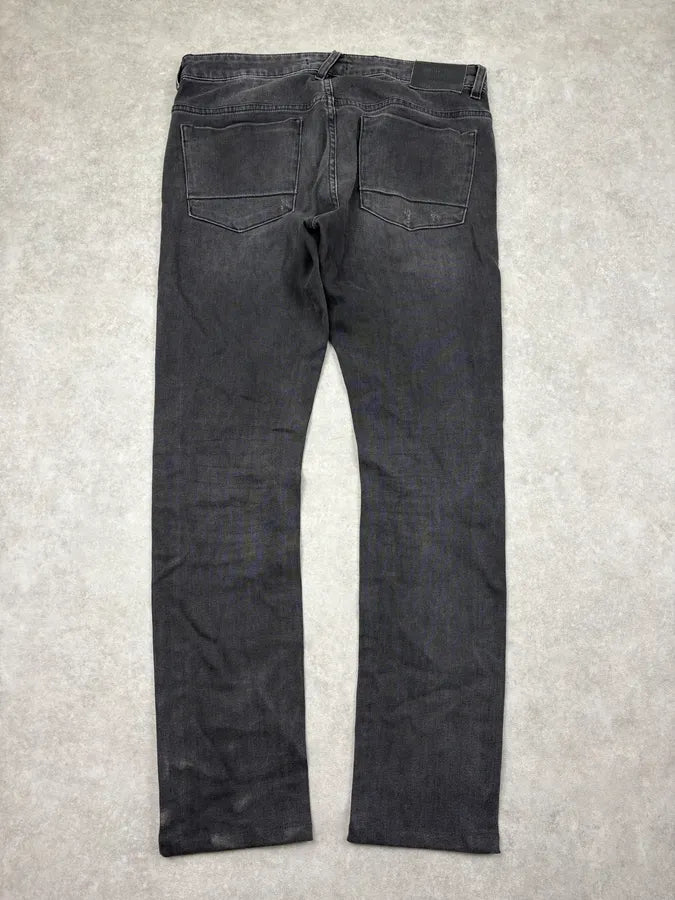 2000s Pierre Balmain Faded Grey Biker Denim Jeans  lCswAkD 6