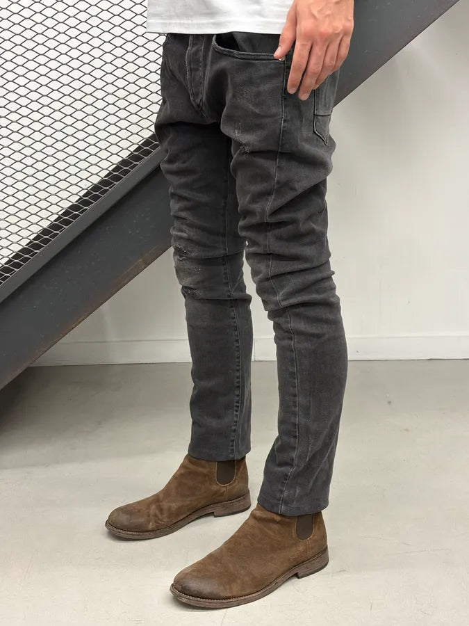 2000s Pierre Balmain Faded Grey Biker Denim Jeans  lCswAkD 2
