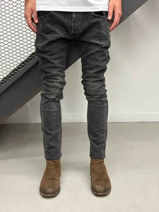 2000s Pierre Balmain Faded Grey Biker Denim Jeans  lCswAkD 1