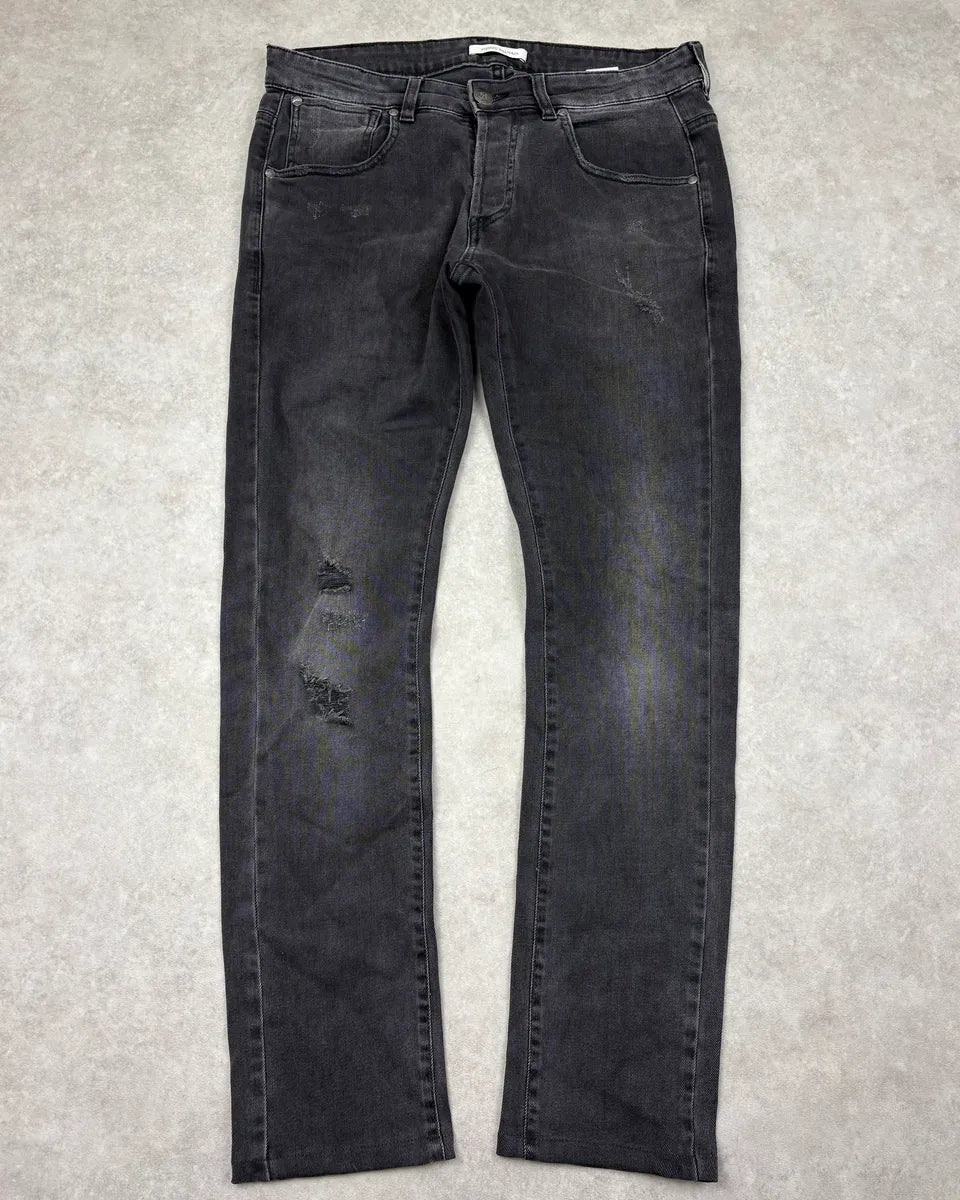 2000s Pierre Balmain Faded Grey Biker Denim Jeans  lCswAkD 0