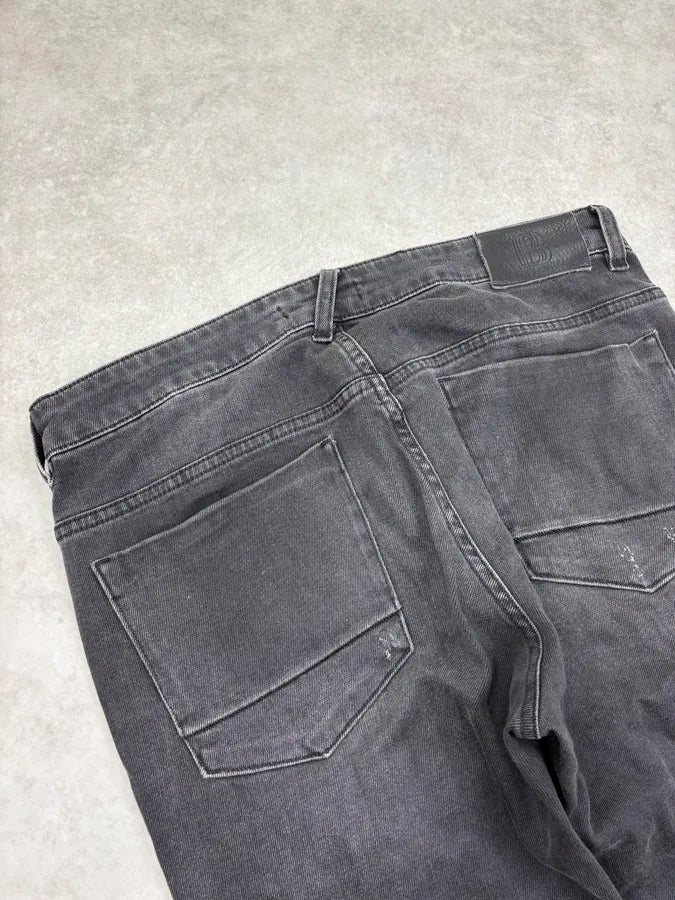 2000s Pierre Balmain Faded Grey Biker Denim Jeans  lCswAkD 8
