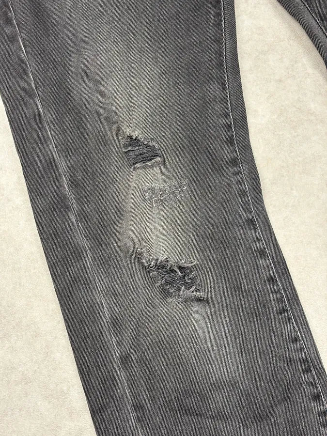 2000s Pierre Balmain Faded Grey Biker Denim Jeans  lCswAkD 9