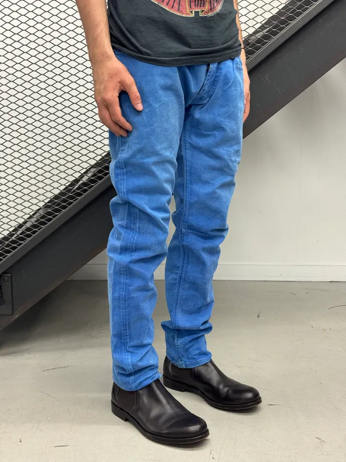 SS2012 Pierre Balmain Blue Electric Denim Jeans BAnDvrP 4