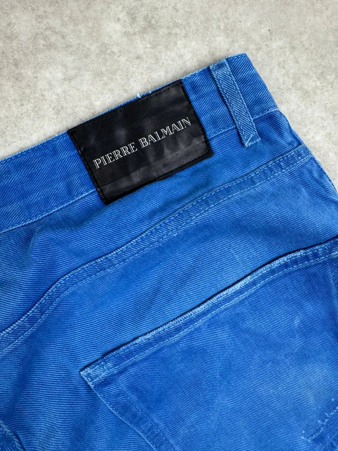 SS2012 Pierre Balmain Blue Electric Denim Jeans BAnDvrP 10