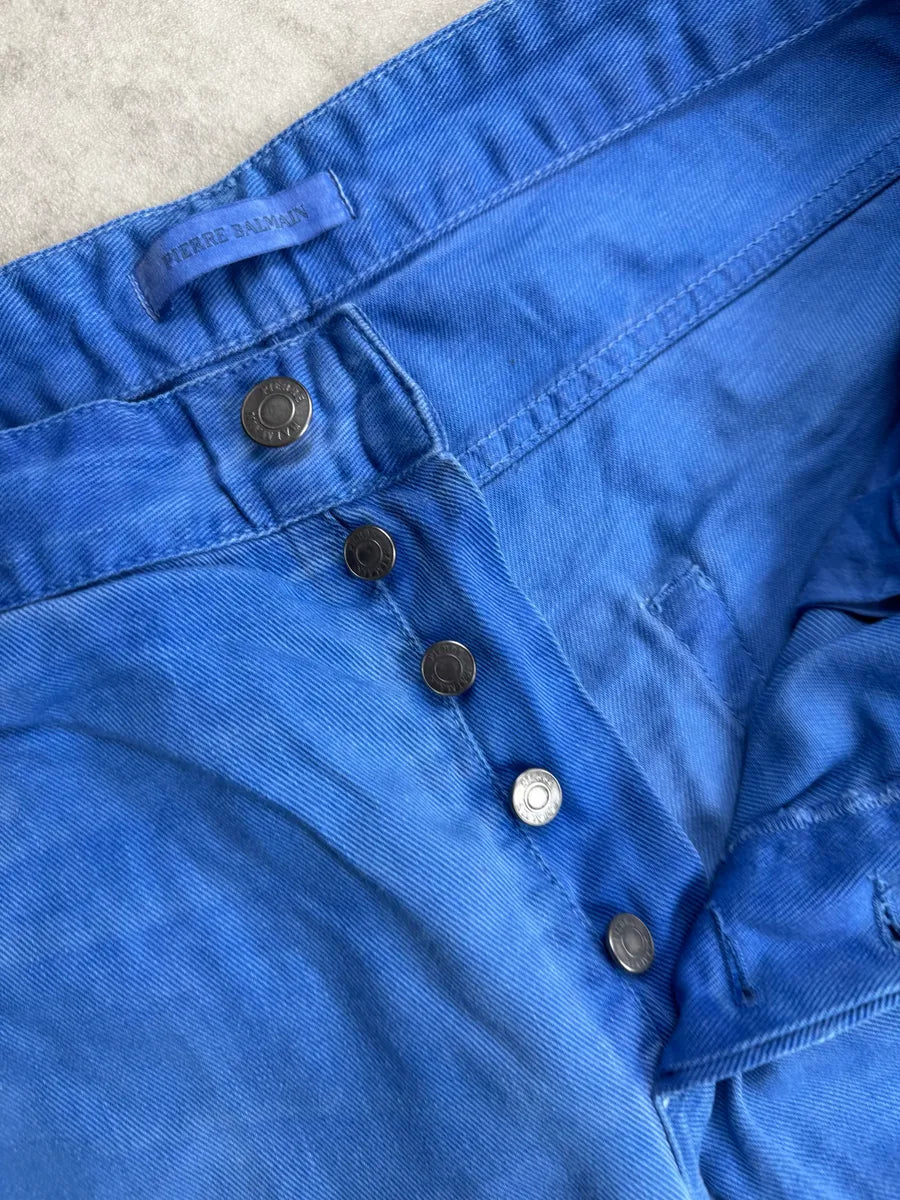 SS2012 Pierre Balmain Blue Electric Denim Jeans BAnDvrP 6