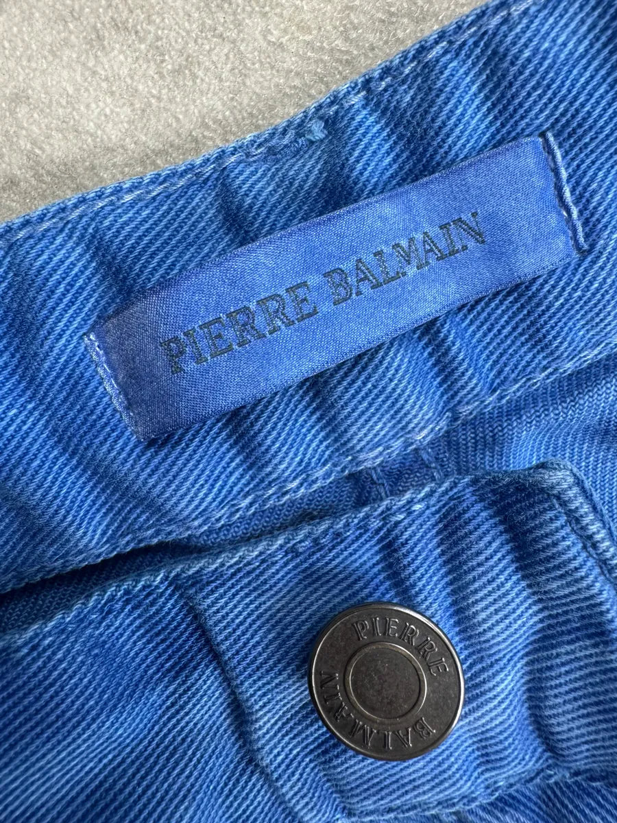 SS2012 Pierre Balmain Blue Electric Denim Jeans BAnDvrP 7