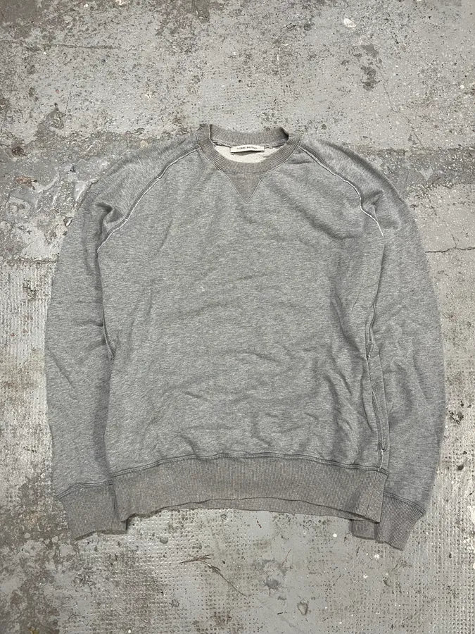 Pierre Balmain Grey Lined Relaxed Sweater (M/L) TUDPDfc 0