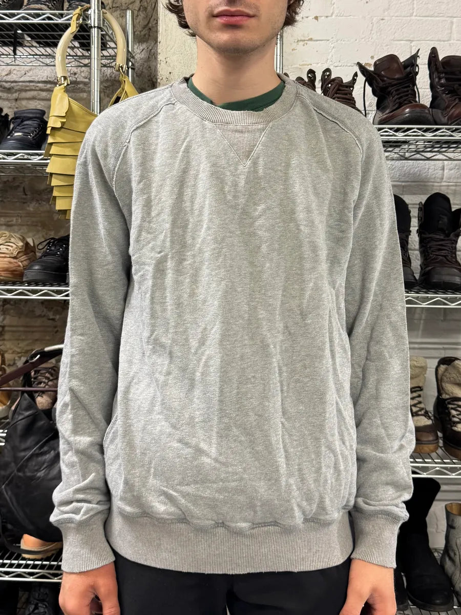 Pierre Balmain Grey Lined Relaxed Sweater (M/L) TUDPDfc 1