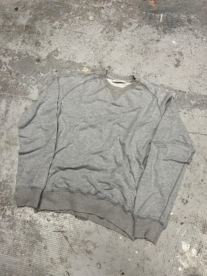 Pierre Balmain Grey Lined Relaxed Sweater (M/L) TUDPDfc 3