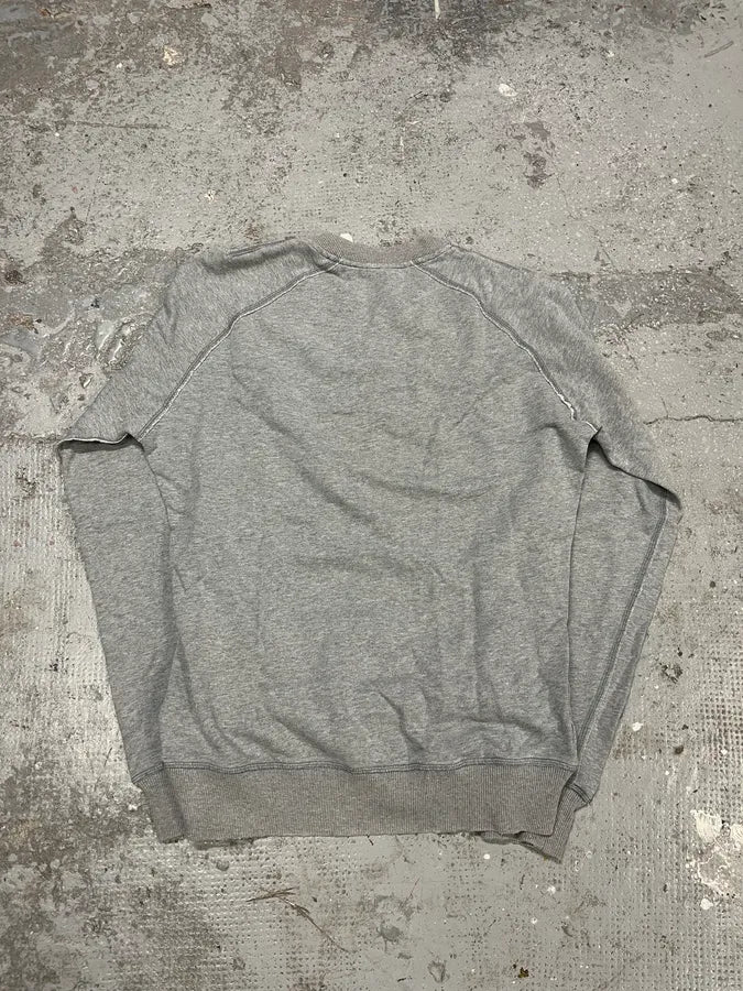 Pierre Balmain Grey Lined Relaxed Sweater (M/L) TUDPDfc 7