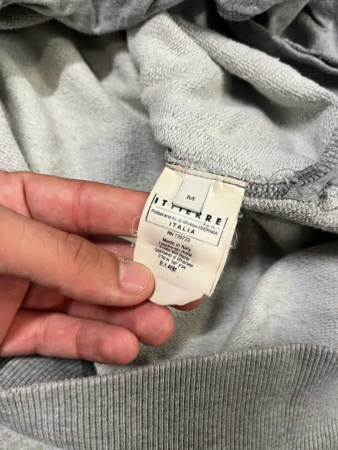 Pierre Balmain Grey Lined Relaxed Sweater (M/L) TUDPDfc 9